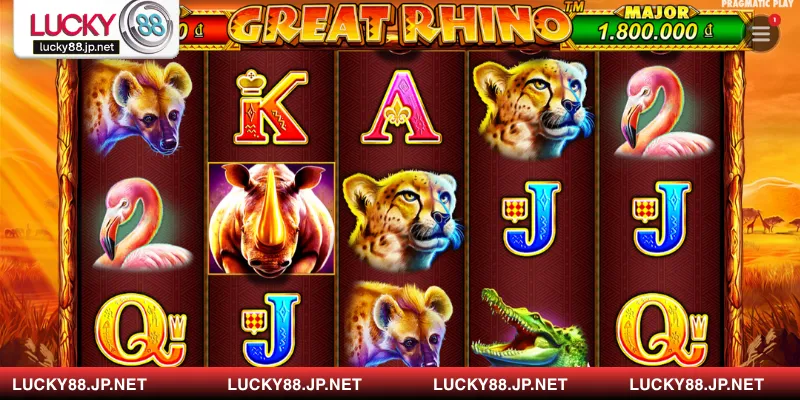 Game có nhiều biểu tượng là động vật hoang dã tại châu Phi